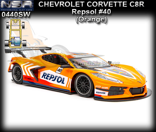 NSR 0440SW - Chevrolet Corvette C8R - Repsol livery - Orange #40