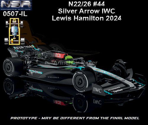 NSR 0507IL-P - Formula 22/26 Silver Arrow IWC #44 Lewis Hamilton