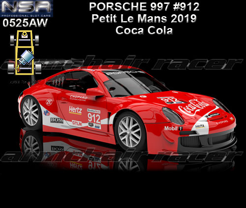 NSR 0525AW - Porsche 997 - Petit Le Mans 2019 - #912 Coca Cola