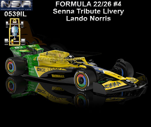 NSR 0539IL - Formula 22/26 Senna Tribute livery #4 Lando Norris