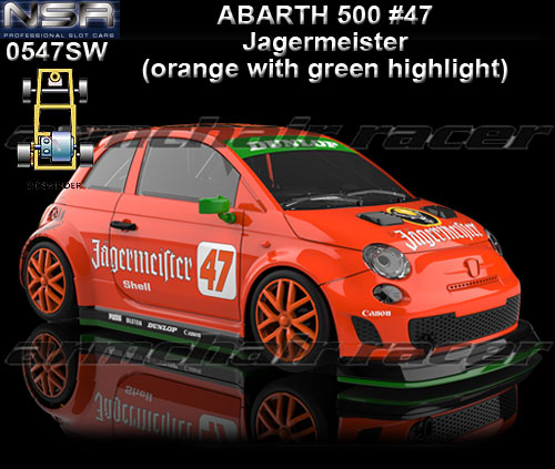 NSR 0547SW - Abarth 500 - Jagermeister (orange with green) #47
