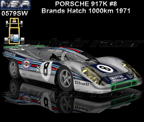 NSR 0579SW - Porsche 917K - Brands Hatch 1000km 1971 #8 Martini