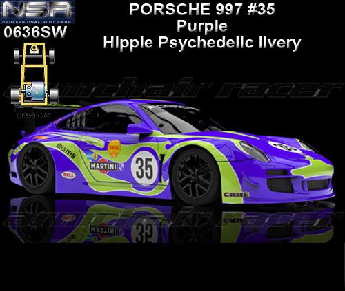 NSR 0636SW - Porsche 997 - Purple Hippie Psychedelic livery #35
