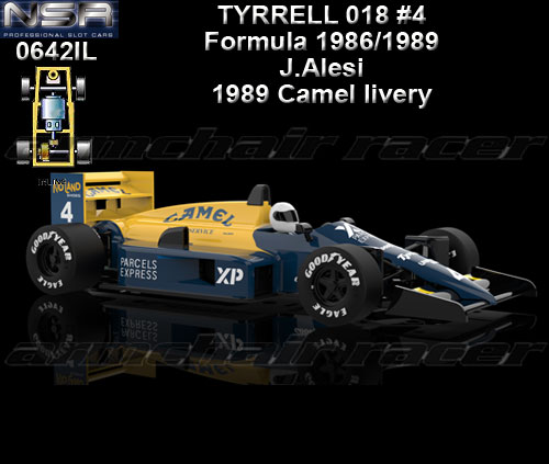 NSR 0642IL - Formula 1986/1989 -Tyrrell 018 - #4 J.Alesi 1989