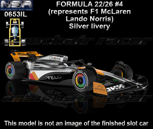 NSR 0653IL - Formula 22/26 - Silver livery #4 (Lando Norris)