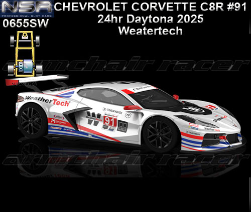 NSR 0655SW - Chevrolet Corvette C8R - 24hr Daytona 2025 #91