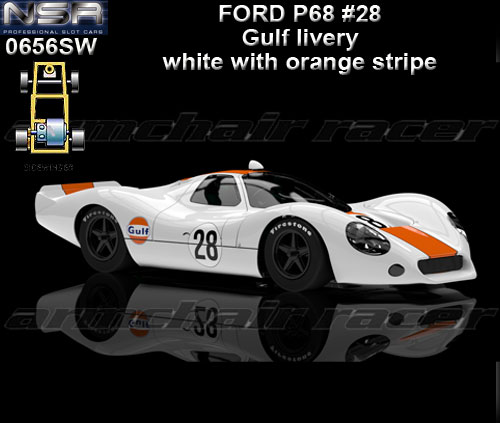 NSR 0656SW - Ford P68 - Gulf livery #28 (white)