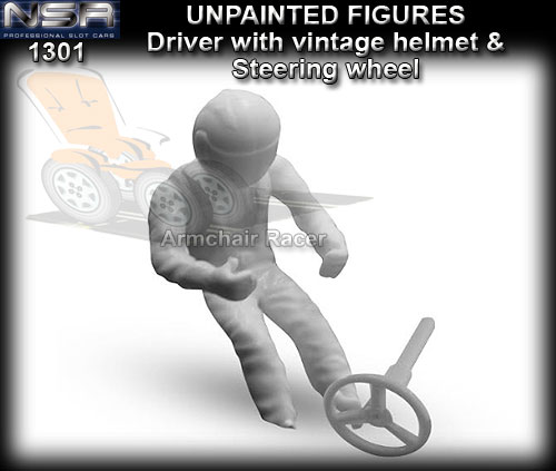 NSR 1301 - Driver with Vintage Helmet & Steering Wheel