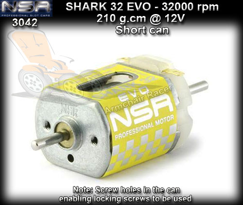 NSR MOTOR 3042 - SHARK 32,000 rpm Short Can - No Pinion