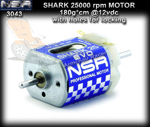 NSR MOTOR 3043 - SHARK 25,000 rpm Short Can - No Pinion