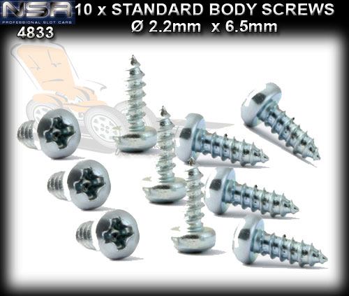 NSR SCREWS 4833 - Standard Body Screws 6.5mm x 2.2mm