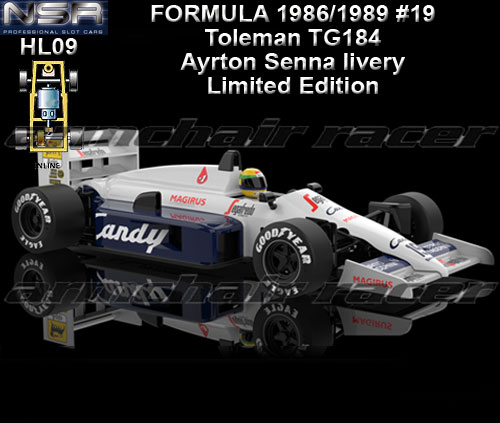 NSR HL09 - Formula 86/89 - Candy #19 Aryton Senna livery