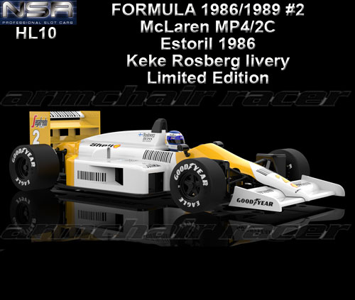 NSR HL10 - Formula 86/89 - McLaren MP4/2C 1986 #2 K.Rosberg