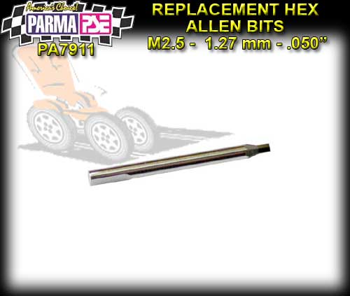 PARMA 7911 - ALLEN DRIVER M2.5 - 1.27mm - .050" Replacement Tip