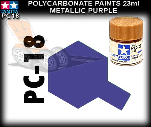 TAMIYA PAINT POLYCARBONATE PC18 - 23ml Met.Green Polycarbonate