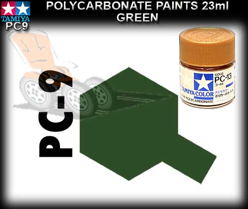 TAMIYA PAINT POLYCARBONATE PC9 - 23ml Green Polycarbonate Paint
