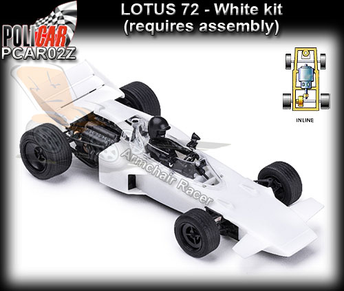 POLICAR CAR02Z - Lotus 72 - white kit (requires assembly)
