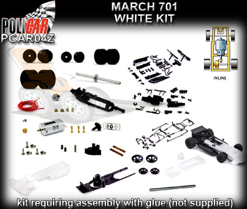 POLICAR CAR04Z - March 701 - white kit (requires assembly)