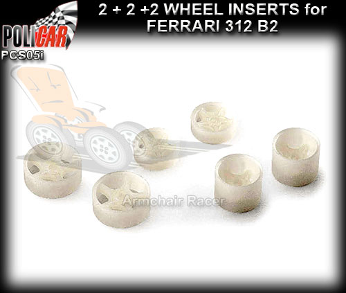POLICAR BODY PARTS PCS05I - Ferrari 312 B2 type wheel inserts