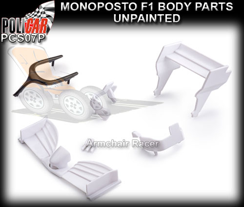 POLICAR BODY PARTS PCS07P - Monoposto F1 Body Parts unpainted
