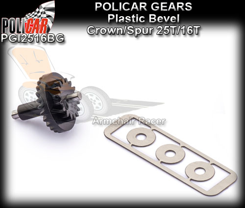POLICAR GEARS PGI2516BG - Plastic Bevel Crown/Spur 25T/16T
