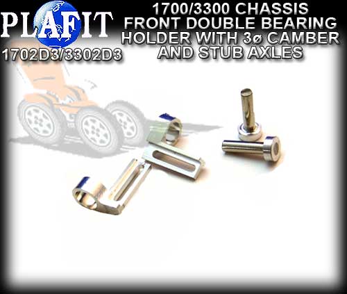 PLAFIT CHASSIS DOUBLE BEARING HOLDER 3deg CAMBER 1702D-3302D