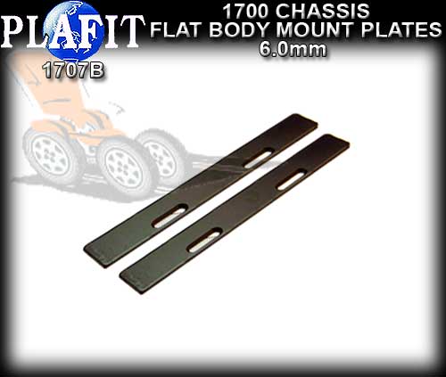 PLAFIT CHASSIS FLAT BODY MOUNT 1707B - 6.0mm Flat mount plates