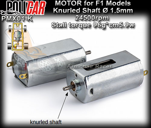 POLICAR MOTOR PMX01-K - F1 motor 24,500rpm 1.5mm knurled shaft