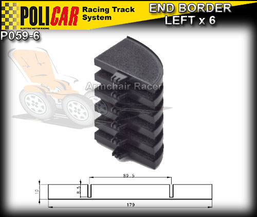 POLICAR TRACK P059-6 - 6 x End Border - Left
