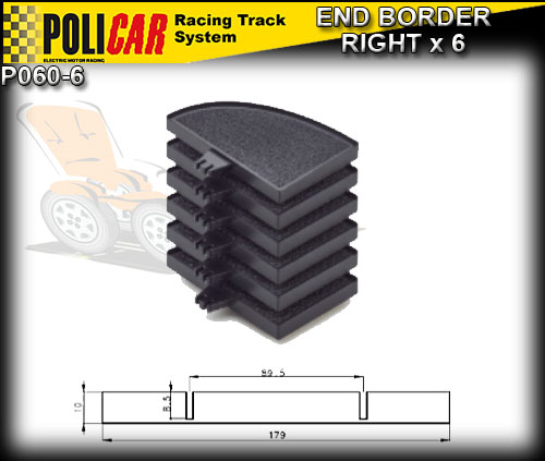 POLICAR TRACK P060-6 - 6 x End Border - Right