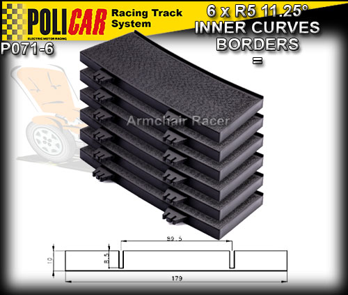 POLICAR TRACK P071-6 - 6 x R5 Inner Curve Borders