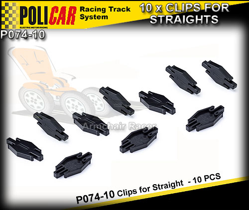 POLICAR TRACK P074-10 - 10 x Clips for Straights
