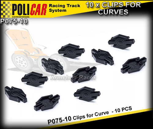 POLICAR TRACK P075-10 - 10 x Clips for Curves