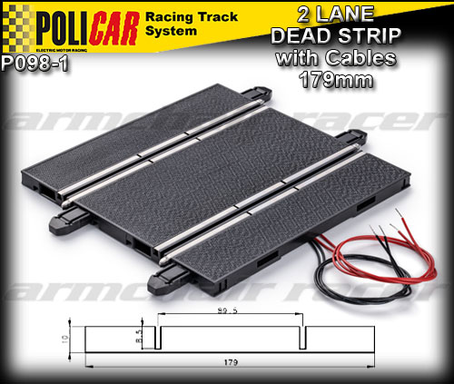 POLICAR TRACK P098-1 - 2 lane dead strip with cables - 179mm