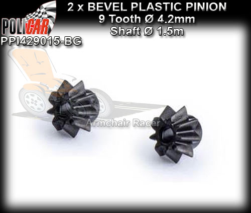 POLICAR GEARS PPI429015-bg - 2 x 9 tooth 4.2mm plastic bevel