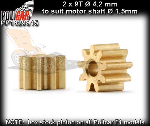 POLICAR GEARS PPI429015 - 4.2 mm dia.Pinion F1 Std 1.5mm shaft