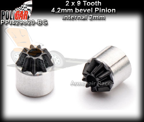 POLICAR GEARS PPI429o20-BG - 2 x 9 tooth 4.2mm - internal 2mm