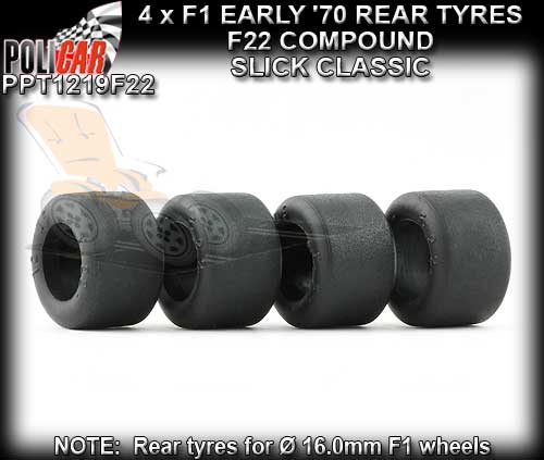 POLICAR TYRES PPT1219f22 - 4 x F1 Classic Tyres F22 Compound