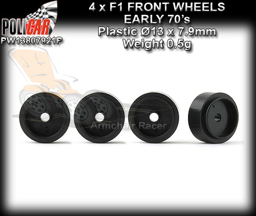 POLICAR WHEELS PW13807921P - early F1 Plastic 13.8 x 7.9mm