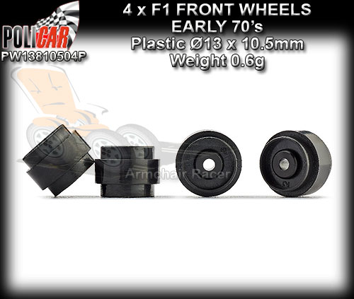 POLICAR WHEELS PW13810504P - early F1 Plastic 13.8 x 10.5mm