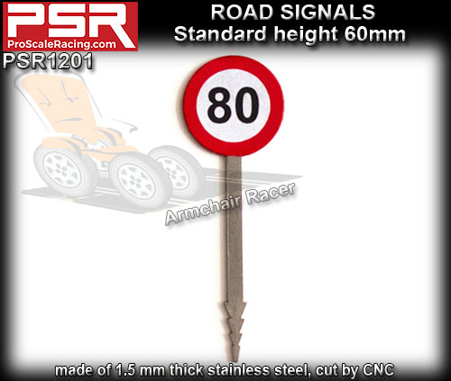 PRO SCALE RACING SCENERY PSR1201 - Road Sign - Circular