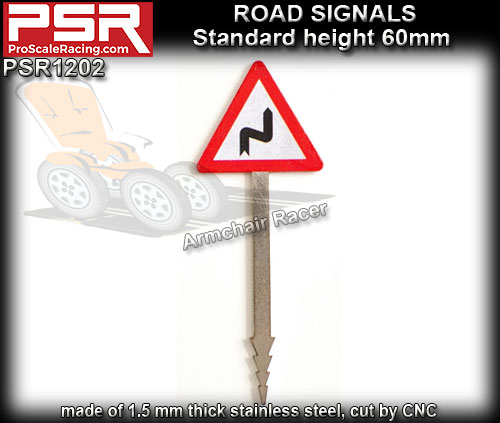 PRO SCALE RACING SCENERY PSR1202 - Road Sign - Triangular