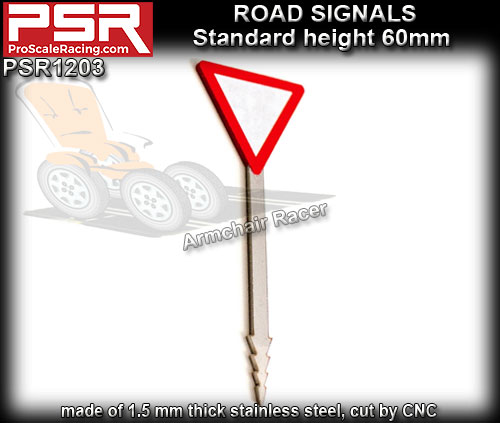 PRO SCALE RACING SCENERY PSR1203 - Road Sign -Reverse Triangular