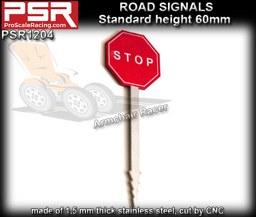 PRO SCALE RACING SCENERY PSR1204 - Road Sign - Hexagonal