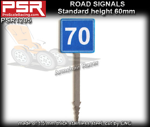 PRO SCALE RACING SCENERY PSR1205 - Road Sign - Squared