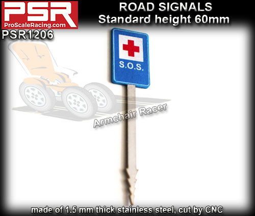 PRO SCALE RACING SCENERY PSR1206 - Road Sign - Rectangular