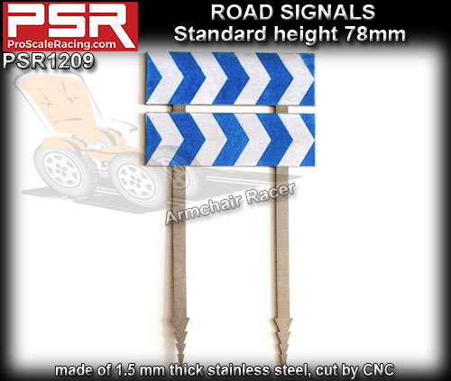 PRO SCALE RACING SCENERY PSR1209 - Road Sign - Curve 2