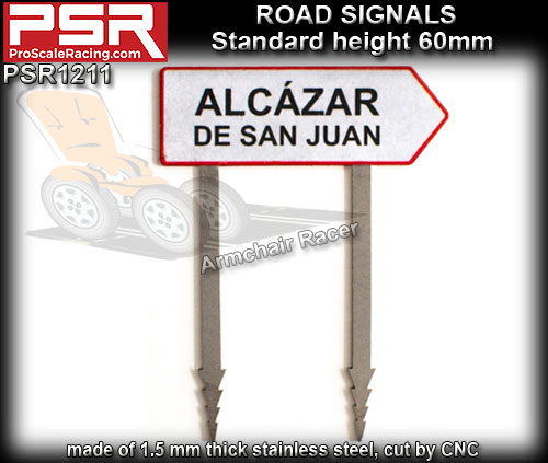PRO SCALE RACING SCENERY PSR1211 - Road Sign - Town Entrance