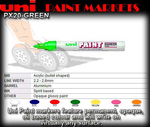 PAINT PEN PX20 GREEN - Medium Oil Paint Marker