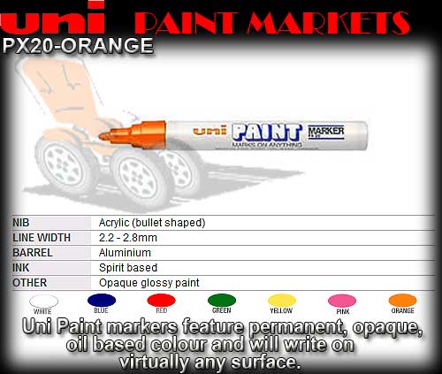 PAINT PEN PX20 ORANGE - Medium Oil Paint Marker